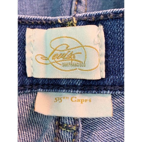 Womens Levis Capri 515 Jeans Size Size 6 Medium wash 1570 Cuffed Crop - Picture 5 of 6